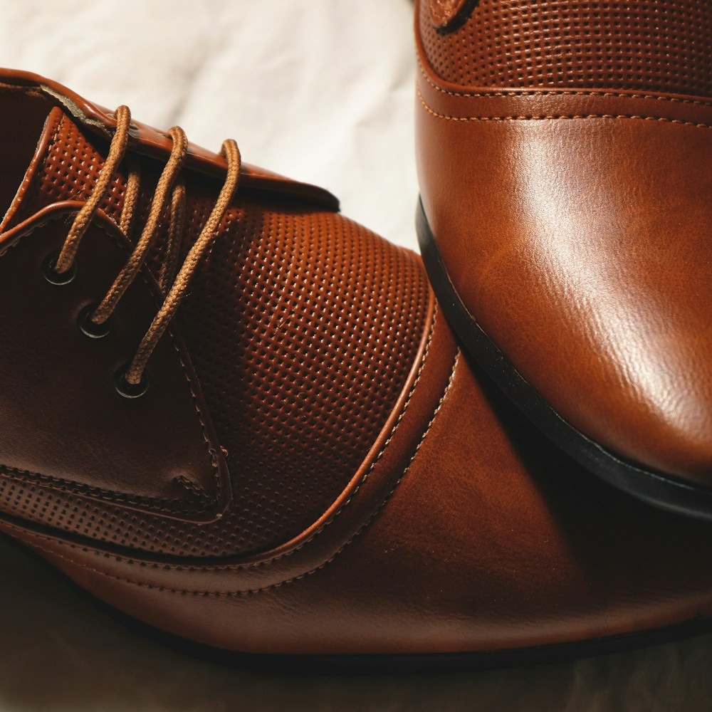 Apex Genuine Crust Leather Derby Formal Shoes (Burnished Brown)